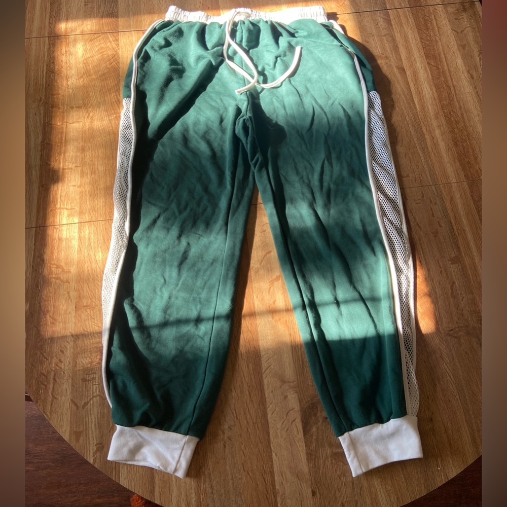 Green sweatpants
